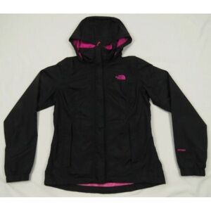 The North Face TNF Waterproof Hyvent Black Womens Hooded Full Zip Coat Jacket S